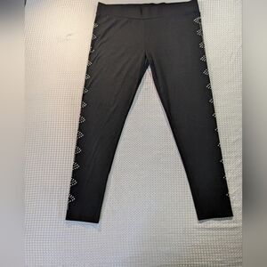 Black Studded Leggings (Plus Size 1X)